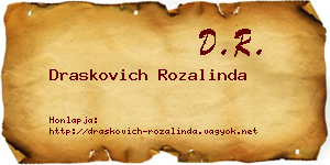 Draskovich Rozalinda névjegykártya